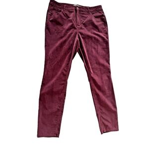 Women's 16 Old Navy Super Skinny High Rise Secret-Slim Pockets Pants Burgundy